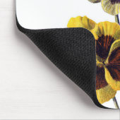 Vintages altes Gemälde lila gelbe Stiefmütterchen  Mousepad (Ecke)