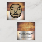 Vintages altes Holz | Metallblech | Stift Quadratische Visitenkarte (Vorne/Hinten)