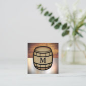 Vintages altes Holz | Metallblech | Stift Quadratische Visitenkarte (Stehend Vorderseite)