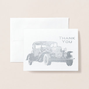 Vintages altes klassisches Auto Masculine Danke Folienkarte