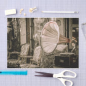 Vintages altes Mobiliar und Gramophon Seidenpapier (Handwerk)