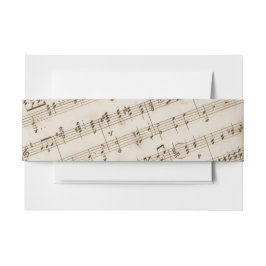 Vintages Altes Musikblatt Einladungsbanderole