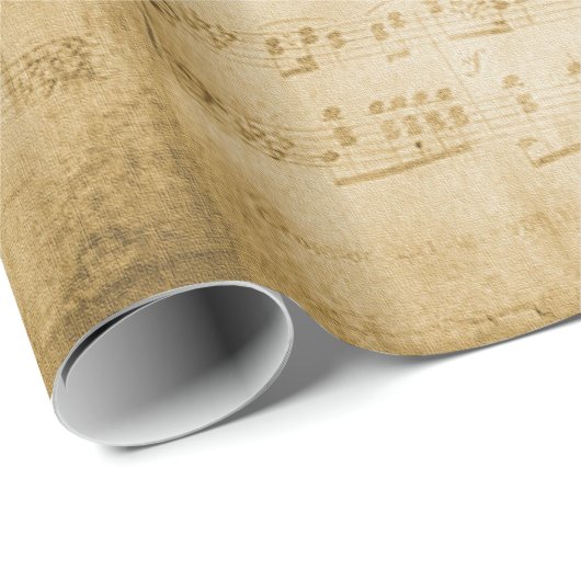 Vintages altes Musikblatt Geschenkpapier (Rolleneckpunkt)