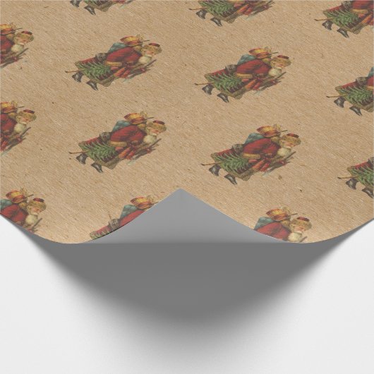 Vintages Altes Nick Geschenkpapier (Ecke)