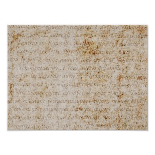 Vintages altes Papier aus französischem Braunton Fotodruck (Vorne)