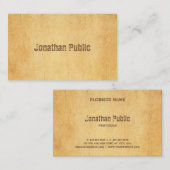 Vintages altes Papier Druckknopf Beruflich Visitenkarte (Vorne/Hinten)