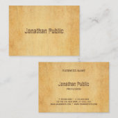 Vintages altes Papier Druckknopf Beruflich Visitenkarte (Vorne/Hinten)