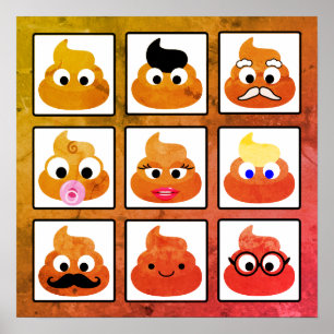 Vintages altes Papier in vielen Facetten gekackt Poster