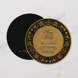 Vintages altes Papier Royal Save the Date Einladun Einladung