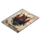 Vintages, altes Papier, schwarzes Ohr, individuell Notizblock (Linke Seite)