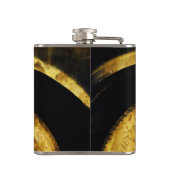 Vintages altes Rad eines klassischen Fahrzeugs Flachmann (Rückseite)