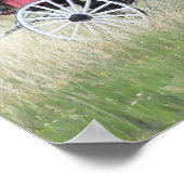 Vintages altes Stagecoach Wagenposter Poster (Ecke)