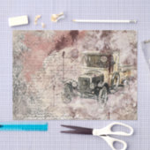 Vintages Altfahrzeug Viktorianische Entdeckung Seidenpapier (Handwerk)