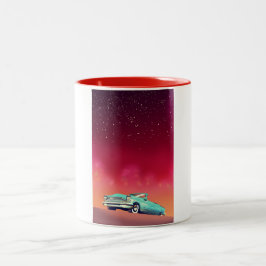 Vintages Altfahrzeug Zweifarbige Tasse