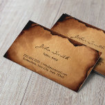 Vintages Altgebranntes Papier Tattoo Art Visitenkarte<br><div class="desc">Vintage Altgebrannte Papier Tattoo Art Business Cards.</div>