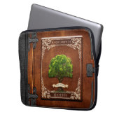 Vintages Altlederbuch Laptopschutzhülle (Vorderseite Links)