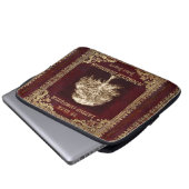 Vintages Altlederbuch Laptopschutzhülle (Vorne Knopf)