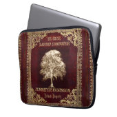 Vintages Altlederbuch Laptopschutzhülle (Vorderseite Links)