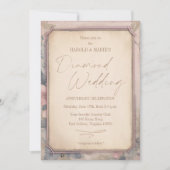 Vintages altmodisches Diamond Wedding Foto Einladung (Vorderseite)