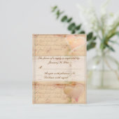 Vintages altmodisches Hochzeitsrabatt RSVP Karte (Stehend Vorderseite)