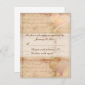 Vintages altmodisches Hochzeitsrabatt RSVP Karte (Vorne/Hinten)