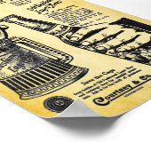 Vintages altmodisches Lagerbier Druck Poster (Ecke)