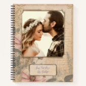 Vintages altmodisches Notebook / Vorlage für Tageb Notizblock (Vorderseite)