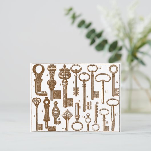 Vintages altmodisches Set Postkarte (Stehend Vorderseite)