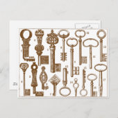 Vintages altmodisches Set Postkarte (Vorne/Hinten)