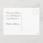 Vintages altmodisches Weihnachtsfest Feiertagspostkarte (Rückseite)