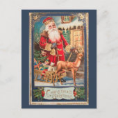 Vintages altmodisches Weihnachtsfest Feiertagspostkarte (Vorderseite)