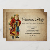Vintages altmodisches Weihnachtsfest im Weihnachts Einladung (Vorne/Hinten)