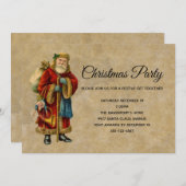 Vintages altmodisches Weihnachtsfest im Weihnachts Einladung (Vorne/Hinten)
