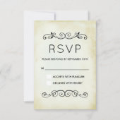 Vintages altmodisches Western-Thema Hochzeit RSVP (Vorderseite)