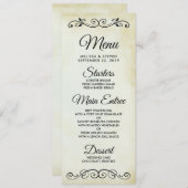 Vintages altmodisches Western-Themenmenü Einladung (Vorne/Hinten)