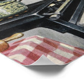 Vintages altmodisches Zuhause Weihnachten Poster (Ecke)