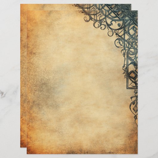 Vintages Altpapier (Vorne/Hinten)