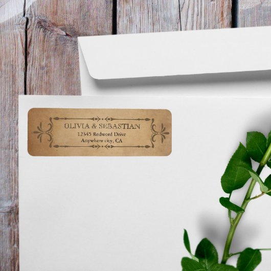 Vintages Altpapier-Rücksendesiegel