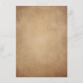 Vintages Altpapier Viktorianische Hochzeitsdetails Begleitkarte (Rückseite)