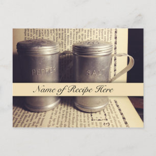 Vintages Aluminium Retro Inspiriert Lieblingsrezep Postkarte