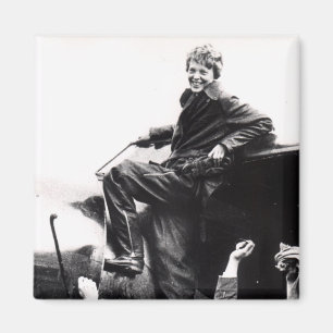 Vintages Amelia Earhart Foto Magnet