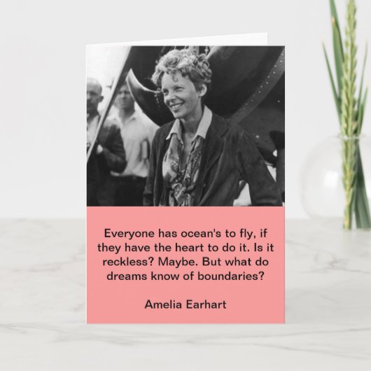 Vintages Amelia Earhart Foto Portrait Karte (Vorderseite)