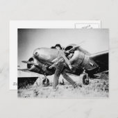 Vintages Amelia Earhart Foto Postkarte (Vorne/Hinten)