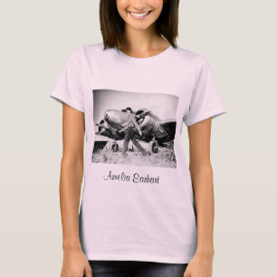 Vintages Amelia Earhart Foto T-Shirt