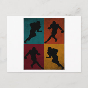 Vintages American Football Player Geschenk Postkarte