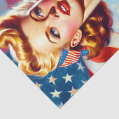 Vintages American Girl Painting Seidenpapier (Ausschnitt)