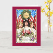 Vintages Americanabild auf T-Shirts, Tassen, mehr Karte (Gelbe Blume)