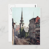Vintages Amerika, Old South Church Boston c1900 Postkarte (Vorne/Hinten)