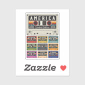 Vintages Amerika Staat Aufkleber (Blatt)