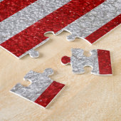 Vintages amerikanische Flaggen-Puzzlespiel Puzzle (Seite)